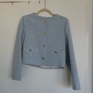 Zara Chanel-inspired Tweed Blazer Jacket | Size XS